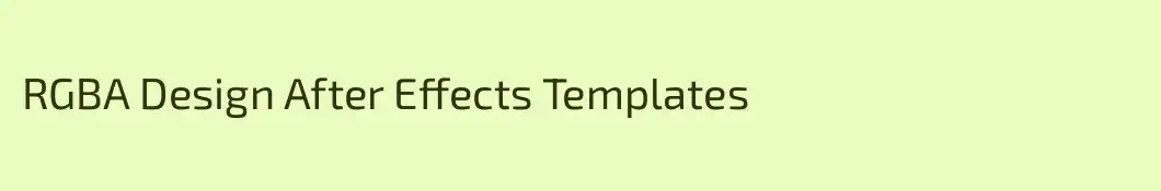 RGBA Design After Effects Templates